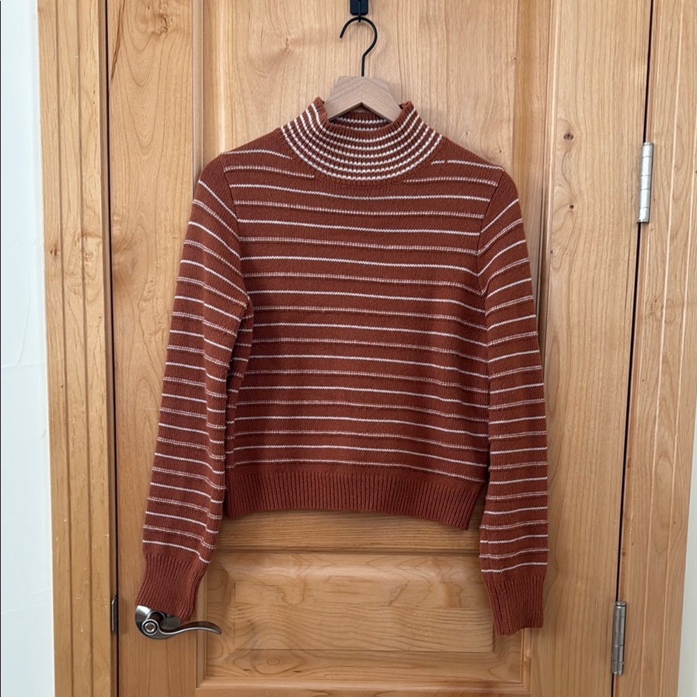 DO + BE Striped Rust Sweater